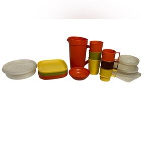 VTG Misc Tupperware Children’s Mini Serve It Set Mixed Lot Extra Lids